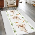 thumbnail image 3 of Easter Bunny Area Rug 4'x6', Spring Watercolor Carrot Modern Art Washable Non-Slip Rugs, Low Pile Large Carpet for Living Room Bedroom Dining Room Kitchen Office Indoor Mat, 3 of 9