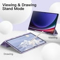thumbnail image 6 of JETech Case for Samsung Galaxy Tab S9 Ultra 14.6 Inch with S Pen Holder, Soft TPU Tri-Fold Stand Protective Tablet Cover, Support S Pen Charging, Auto Wake/Sleep (Light Purple), 6 of 6