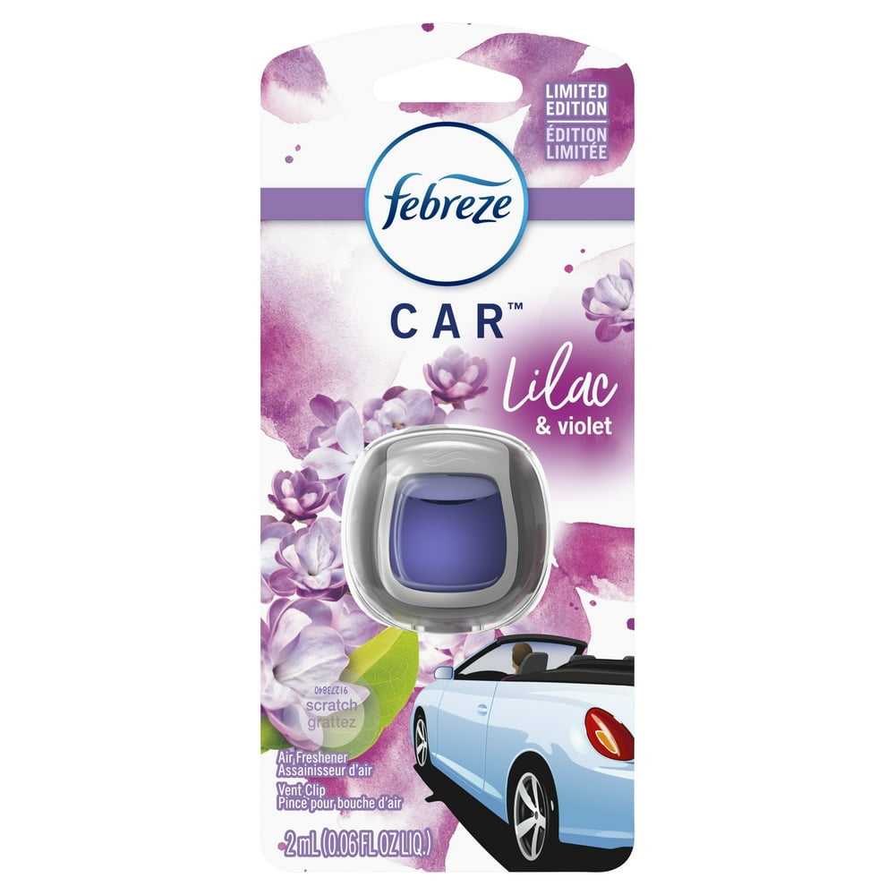 Febreze Car OdorEliminating Air Freshener, Lilac & Violet, 1 ct