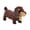 A001- Brown, variant on Electric Plush Toy, Walking Barking Tail Wagging Dachshund, Light Brown, 1 Pack For All Ages Play