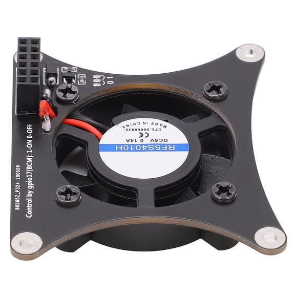 YAHHU Silent Cooling Fan for Raspberry Pi, PWM Controllable Wind Speed PCB Cooling Plate, Black, 11000 RPM High Performance PC Fan