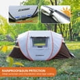 thumbnail image 6 of Camping Tents, 4-6 Persons White + Brown Pop-Up Boat Tent, White Oak Backpacking Tents,Polyethylene Pop Up Tent, Garden & Outdoor Tents 4-6 Persons White + Brown Pop-Up Boat Tent, 6 of 6