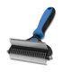 thumbnail image 1 of （blue）Pet Grooming Brush, Blue - Removes Loose Undercoat, Bristles with razor, Ergonomic Handle, For Long or Short Hair Breeds, 1 of 5