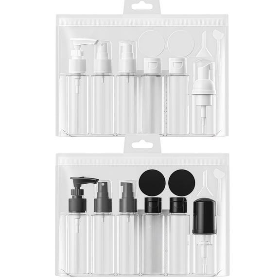Portable 22 Bottle Travel Set For Shampoo, Creams, And Toners Empty Bottles