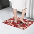 thumbnail image 4 of Red Christmas Patchwork Pattern Flannel Non Slip Door Rugs,Washable Door Mats Indoor,Decorative Door Mats,Dirt-Resistant and Absorbent Doormat for Entrance,Bedroom,Kitchen,Bathroom,31.5x17in(80x43cm), 4 of 4