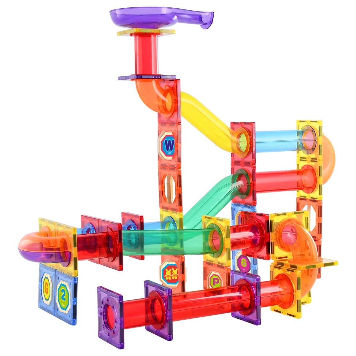 Kids Magnetic Building Blocks Tile Fantasy Castle Set ( 108-Piece )