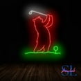 thumbnail image 4 of Shinelab Bear Golfing Neon Sign, Bear Golfer Led Sign, Golf Lover Gift, Bear Wall Art, Golf Club Wall Decor 847, 4 of 5