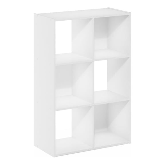 Pemberly Row Contemporary Cubic Storage Cabinet in 3x2 in White
