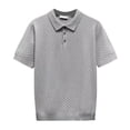 thumbnail image 1 of Gibobby Camisas Tipo Polo para Hombre Polo de piqué de Manga Corta Camisa de Polo para Hombre(Gris,M), 1 of 4