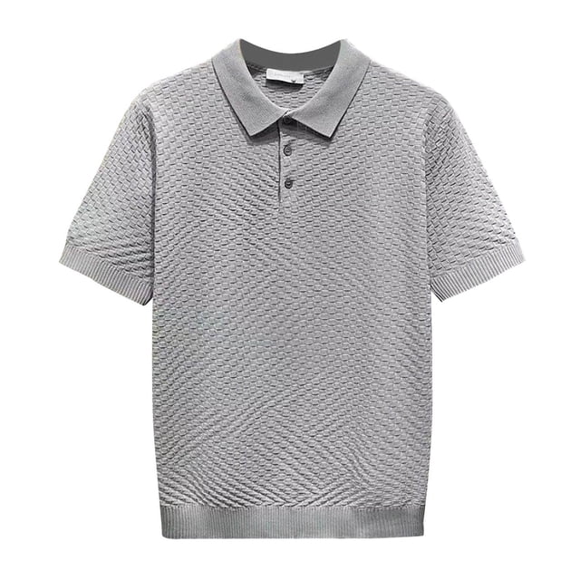 Gibobby Camisas Tipo Polo para Hombre Polo de piqué de Manga Corta Camisa de Polo para Hombre(Gris,M)