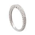 thumbnail image 2 of 10k White Gold Vintage-Style Engraved Diamond Wedding Band (1/5 cttw, I-J, I2-I3), 2 of 6
