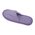 thumbnail image 5 of Unique Bargains 1 Pair Disposable Slippers Foldable Linen Closed Toe Slippers Hotel Slippers for Family Purple, 5 of 5