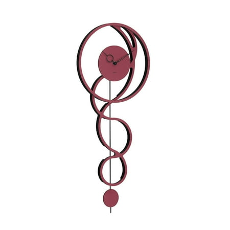 Hermle 27 Red and Black Modern Pendulum Wall Clock