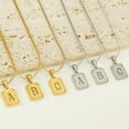 thumbnail image 4 of Collar cuadrado hueco de acero inoxidable chapado en oro de 18K con 26 letras iniciales AZ para mujer, cadena de serpiente, joyería de nombre al por mayor, 4 of 5