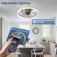thumbnail image 4 of 20-Inch Low Profile Ceiling Fan with Light - Ultra-Quiet <30dB, App &amp; Remote Control, Dimmable 3 CCT LED, Flush Mount for Bedroom，in Gold, 4 of 10