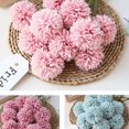 thumbnail image 4 of Injueey Flores artificiales de tela de crisantemo, flores florales, decoración del hogar para bodas falsas Kits de decoración para fiestas azul claro, 4 of 6