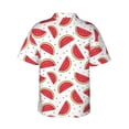 thumbnail image 3 of Fotbe Watermelon Hawaiian Shirt for Men Unisex Summer Beach Casual Short Sleeve Cotton Linen Button Down Shirts-Large, 3 of 9