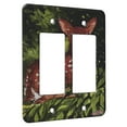 thumbnail image 1 of KuzmarK™ 2 Gang Rocker Wall Plate - Whitetail Deer Fawn in Hiding Wildlife Art by Denise Every, 1 of 1