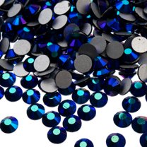 Crystal Lane DIY 1440pcs SS20 (4.7mm) Jet AB | Glass Round Flat Back Rhinestones