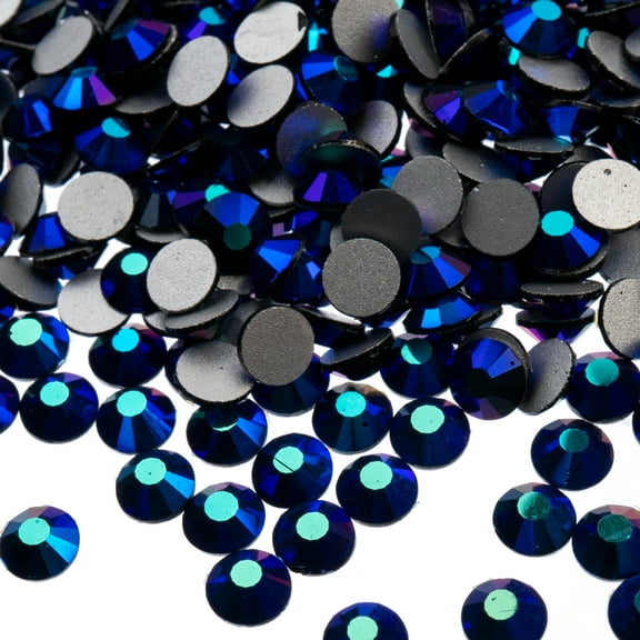 Crystal Lane DIY 1440pcs SS20 (4.7mm) Jet AB | Glass Round Flat Back Rhinestones