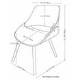 thumbnail image 5 of Simpli Home Malden Bentwood Dining Chair with Wood Back in Cream Vegan Faux Leather, 5 of 13