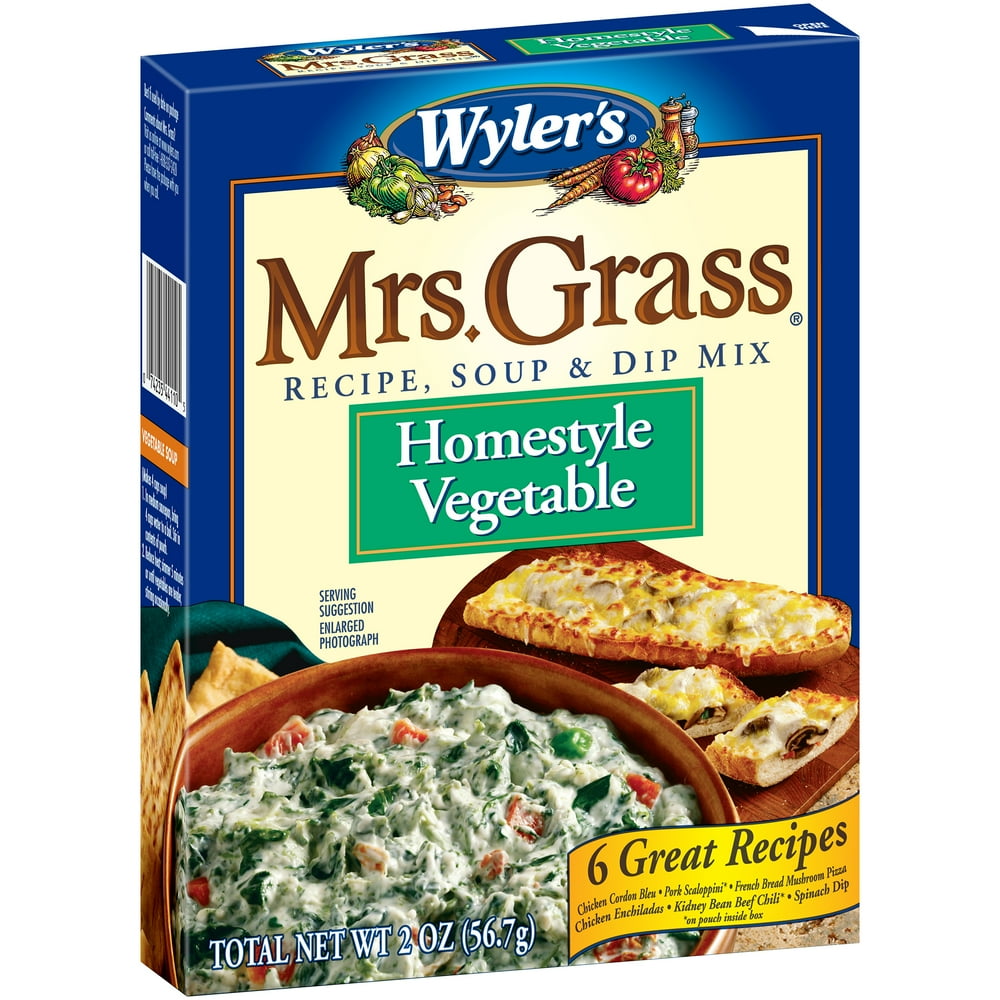 Wyler's Mrs Grass Homestyle Vegetable Recipe, Soup & Dip Mix 2 oz Box