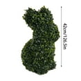 thumbnail image 3 of Easter Bunny Artificial Topiary, Rabbit Shaped Green Plant Decor, Faux Foliage Figurine for Easter Porch, Outdoor Garden & Indoor Home Display(Green), 3 of 5