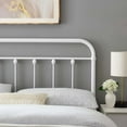 thumbnail image 5 of Headboard, King Size, Metal, White, Modern Contemporary Urban Design, Bedroom Master Guest Suite, 5 of 6