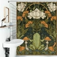 thumbnail image 4 of Cute Witch Frog Cloth Fabric Bathroom Decor Set with Hooks, 4 of 7