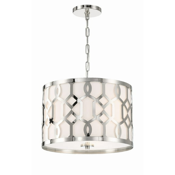 2265-PN-Crystorama Lighting-Jennings - Three Light Pendant in Traditional and Contemporary Style - 18.25 Inches Wide by 15 Inches High-Polished Nickel
