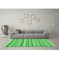 thumbnail image 3 of Ahgly Company Indoor Round Abstract Emerald Green Modern Area Rugs, 3' Round, 3 of 4