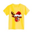 thumbnail image 4 of Xyant Toddler Christmas Shirt Boy Girl Reindeer Print Short Sleeve Graphic T-Shirt Kids Funny Xmas Holiday Tee Tops, Size 1-2 Years, 4 of 4