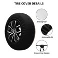 thumbnail image 2 of Logiee Beige Sparkling Glitter Print Spare Tire Cover, Universal Wheel Protectors,Waterproof Dust-Proof UV Sun Wheel Tire Cover,Fit for SUV, RV, Travel Trailer, Truck-14 inch, 2 of 6