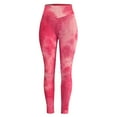 thumbnail image 3 of Gibobby Pantalones de mezclilla Pantalones de yoga Entrenamiento Correr Deportes de mujer Atlético Fitness Leggings Pantalones(Rojo， S), 3 of 5