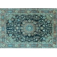 thumbnail image 1 of Ahgly Company Indoor Rectangle Persian Light Blue Traditional Area Rugs, 8' x 12', 1 of 4