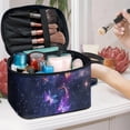 thumbnail image 4 of HELLHERO Travel Makeup Bags with Brush Slots Double Zipper Galaxy Butterfly Home Offices, 4 of 4