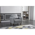 thumbnail image 2 of Light Gray Stationary Fabric Basic Chair with Throw Pillow, 2 of 2