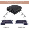 thumbnail image 5 of Housse de Canapé en Forme de L Double Face Combinaison Canapé Inclinable Housse de Canapé (Gris Clair), 5 of 5
