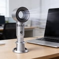 thumbnail image 5 of Portable Bladeless Handheld Fan, Rechargeable 2000mAh Battery Operated Fan with 3 Speed Settings, Personal Mini Desk Fan with Base for Home Office Travel, USB Charging Small Cooling Fan, 5 of 7