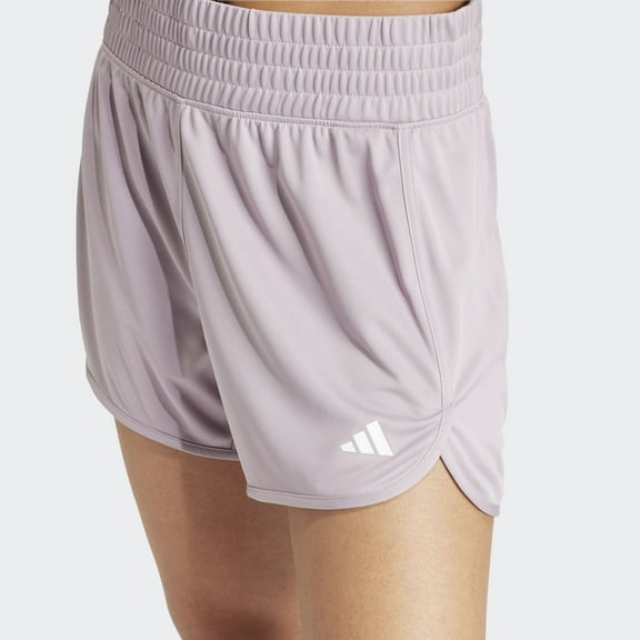 Plus Size adidas Pacer Essentials Knit High-Rise Shorts Color: Preloved Fig Size: 3X