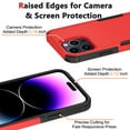 thumbnail image 6 of NIFFPD iPhone 14 Pro Case with Screen Protector（Anti Spy Privacy）, Shockproof Full Coverage Protective Cover Phone Case for iPhone 14 Pro 6.1" Red+Black, 6 of 7