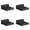 Black, variant on CSSJKYJ 4 Pack Small Floating Shelves, 5x5 Inches Wall Shelf, Rustic Wood Small Wall Mounted Shelves for Bedroom, Living Room, Kitchen, Bathroom Decor (Black)