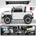thumbnail image 4 of RAM 24V Ride on Cars for Tow Kids, RAM 1500 RHO 2 Seat Battery Powered Ride on Toys with Remote Control, 4 Wheels Suspension Trunk, LED Light, MP3 Player, Electric Car for Kids Boy Girl Gift, White, 4 of 10