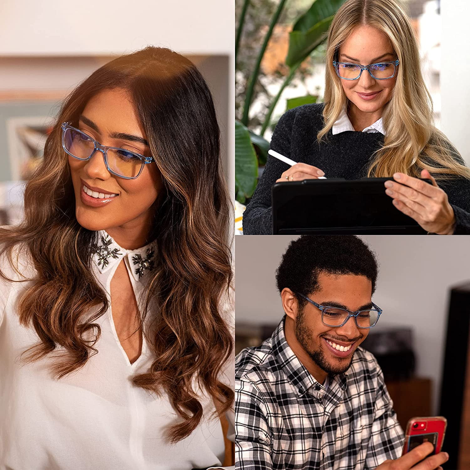 Readerest Blue Light Blocking Reading Glasses Light Blue 275