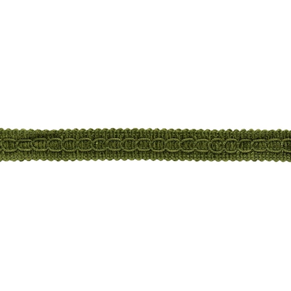 7/8" (2cm) Basic Solid Collection Gimp Braid Trim # 0078SGC, Dark Olive Green #L50 (Dark Yellow Green) Sold By The Yard (36"/3 ft/0.9m)