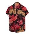 thumbnail image 6 of LEKWK Hawaiian Shirts for Men Beach Button Down Casual Shirts Short Sleeve Collared Lightweight Print Tops Loose Fit Beach Resort Vacation Wear Red S, 6 of 6