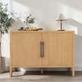 thumbnail image 2 of Hassch Farmhouse Buffet Sideboard Cabinet, Storage Cabinet with 2 Doors, Accent Cabinet for Dining Room, Kitchen, Living Room, Natural, 2 of 10