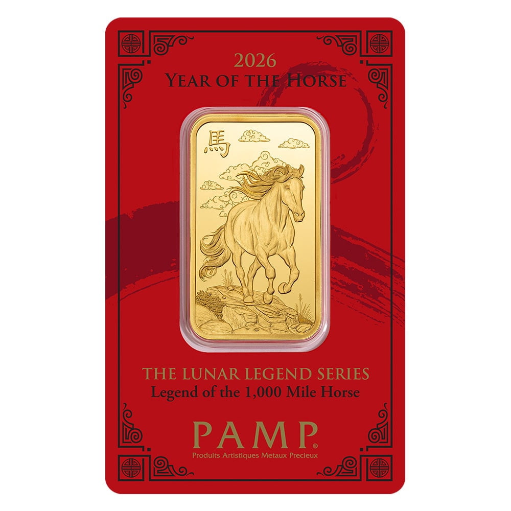 2026 1 oz PAMP Suisse Lunar Horse Gold Bar (in Assay)