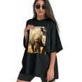 thumbnail image 3 of Plus Size Shirt for Women Black Tops for Women Short Sleeves Shirt for Women White Rhino T Shirt Crewneck Shirt for Women XS, 3 of 5