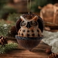 thumbnail image 5 of romoty 3D Resin Owl Christmas Tree Ornament, Sleeping Woodland Animal in Acorn Hanging Figurine for Holiday Home Decor, 5 of 7